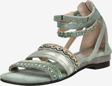 Sandales LAZAMANI en vert : devant