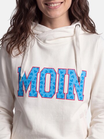 salzhaut Sweatshirt 'Sünn - Moin' in Wit