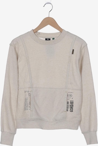 G-Star RAW Sweatshirt & Zip-Up Hoodie in XS in Beige: front