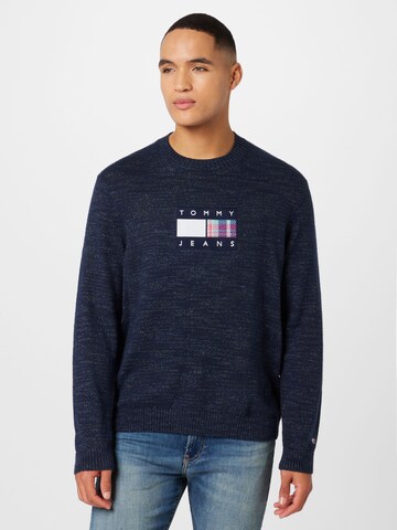 Tommy Jeans Pullover 'Tartan' in Blau: predná strana