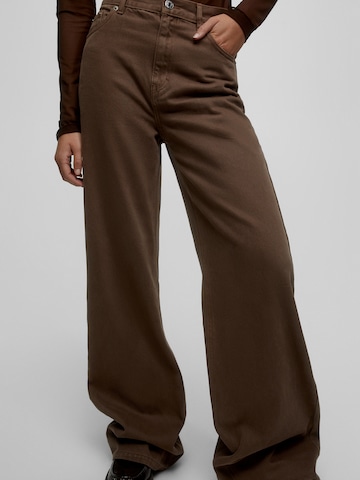 Wide leg Jeans di Pull&Bear in marrone: frontale