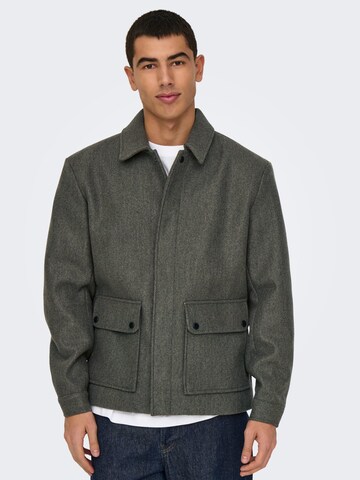 Only & Sons Between-season jacket 'Connor' in Grey: front