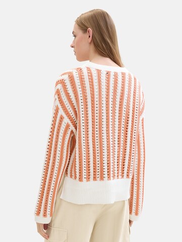 TOM TAILOR DENIM Knit cardigan in Orange