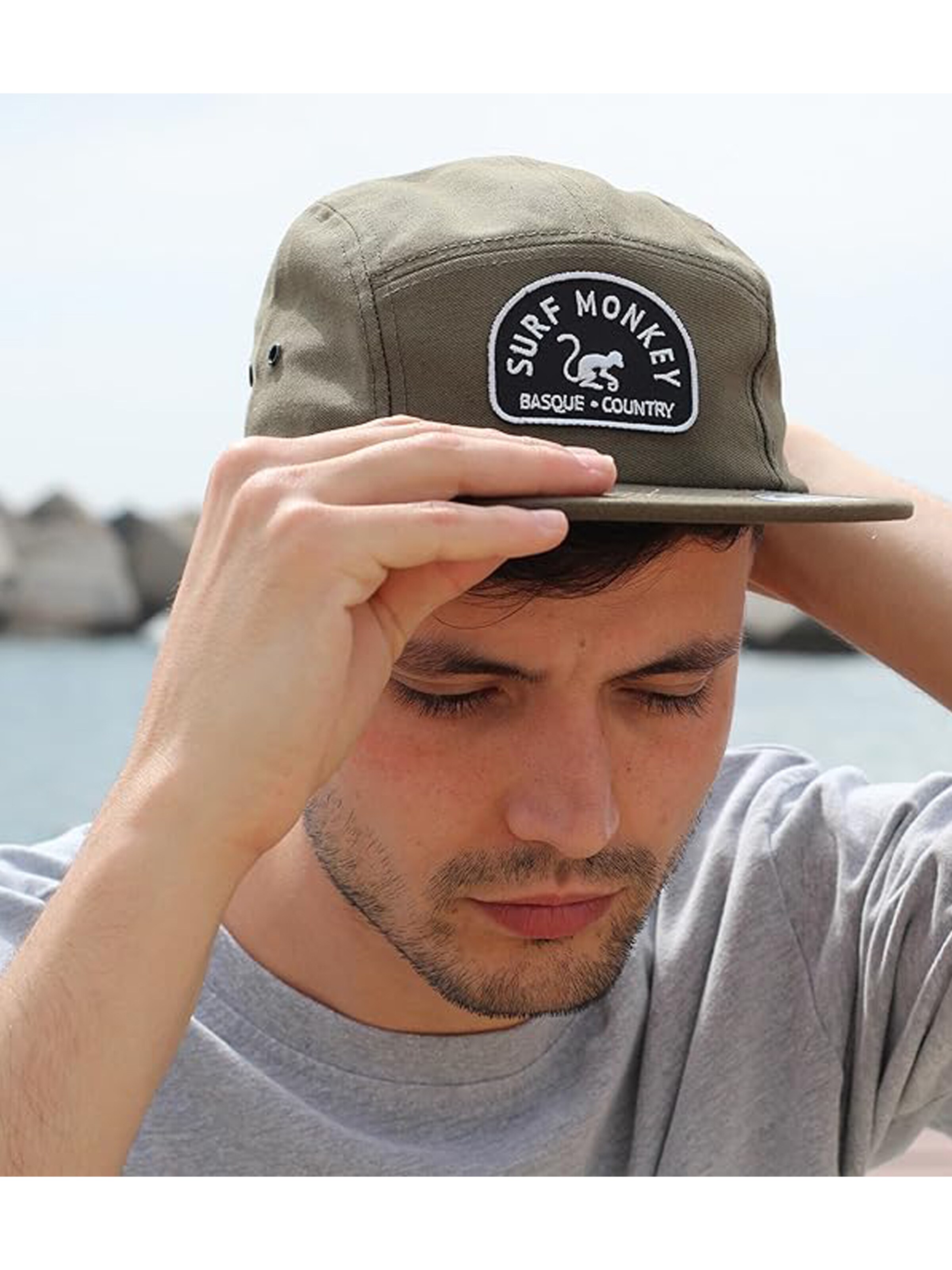 Surf Monkey Athletic Cap in Green