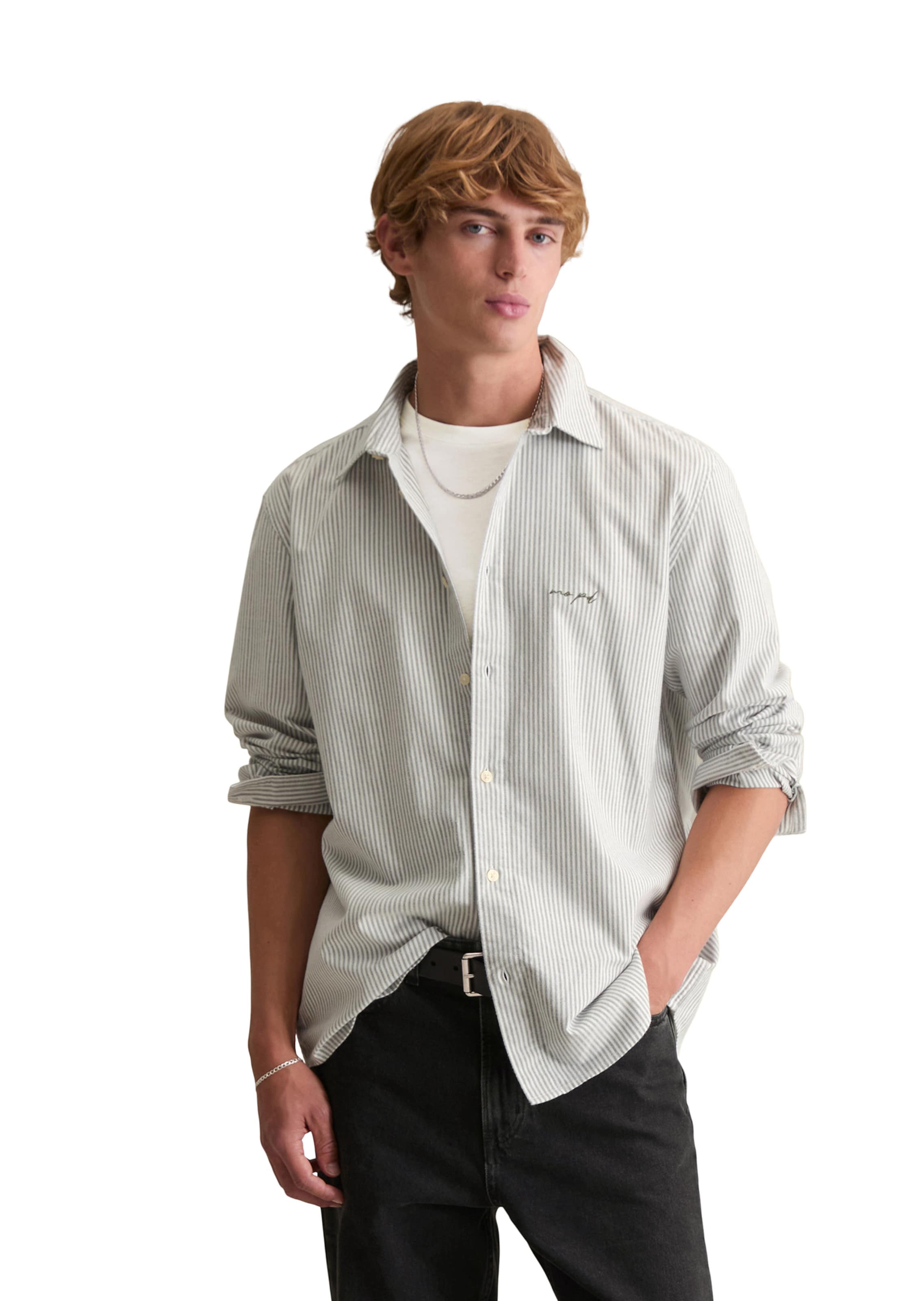 Marc O'Polo DENIM Regular fit Overhemd in Beige: voorkant