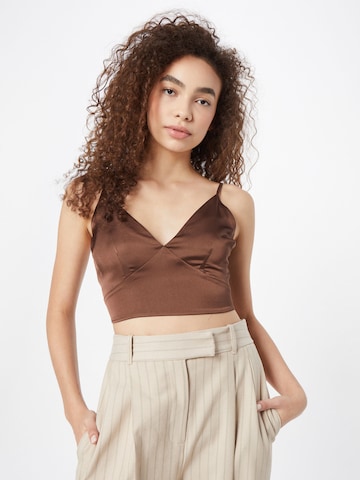 Abercrombie & Fitch Top in Brown: front