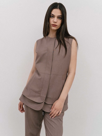 bézs 4TAILORS Mellény, Termék nézet