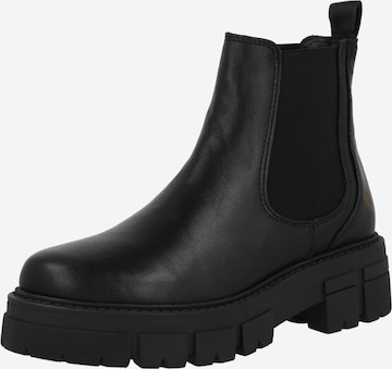 Apple of Eden Chelsea boots 'California' in Zwart: voorkant