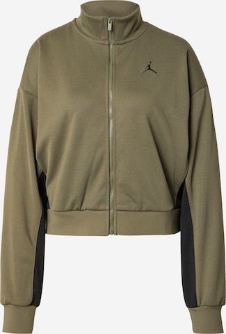 Jordan - Sudadera con cremallera en verde: frente