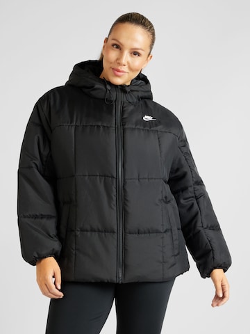 Nike Sportswear Athletic Jacket in Black: front