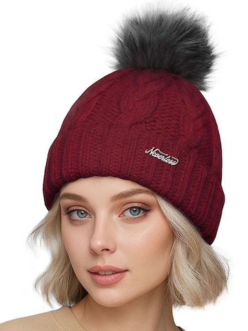Neverless Beanie 'Caren' in Red: front