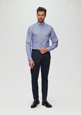 s.Oliver BLACK LABEL Slim fit Zakelijk overhemd in Blauw