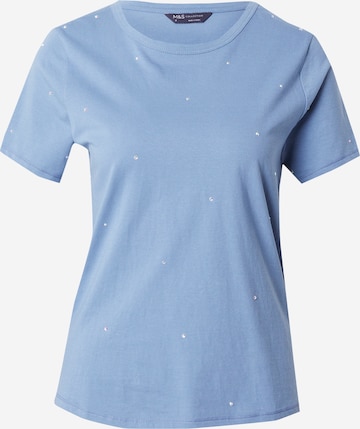 Marks & Spencer Shirt in Blauw: voorkant