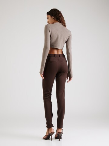 Coupe slim Pantalon chino 'LANO TESSA' Fransa en marron