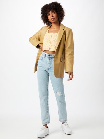 Bardot Top in Yellow