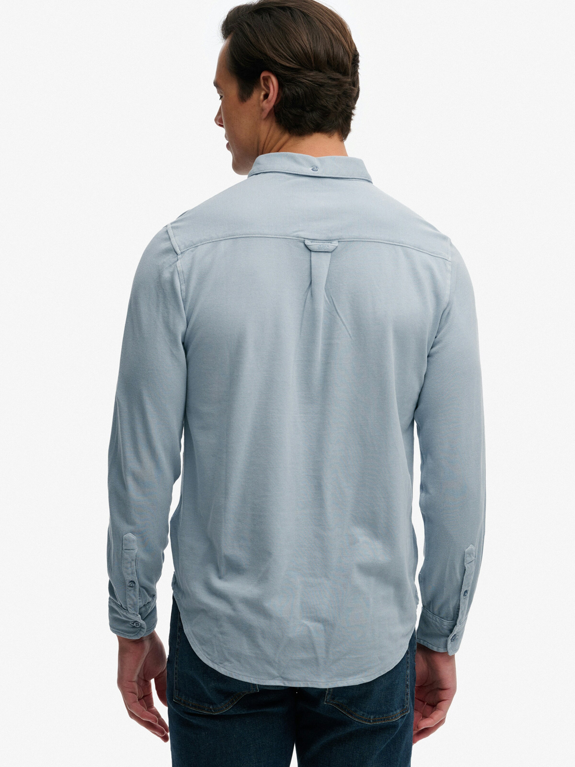 Superdry & Co Классический крой Рубашка 'Vintage Destroy' в Синий