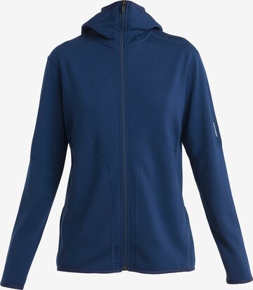 ICEBREAKER Zip-Up Hoodie 'Mer 560 Realfleece Elemental II' in Blue: front