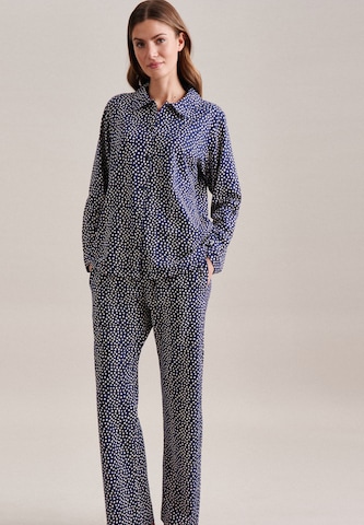 Pyjama 'Schwarze Rose' SEIDENSTICKER en bleu : devant