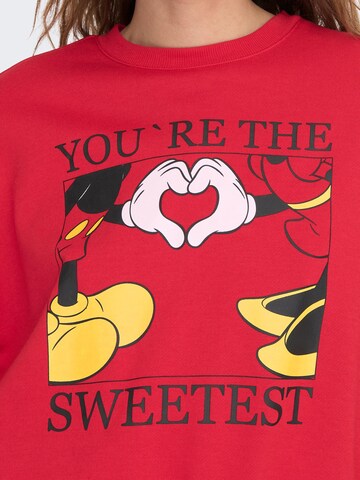 ONLY Sweatshirt 'VALENTINE' in Red