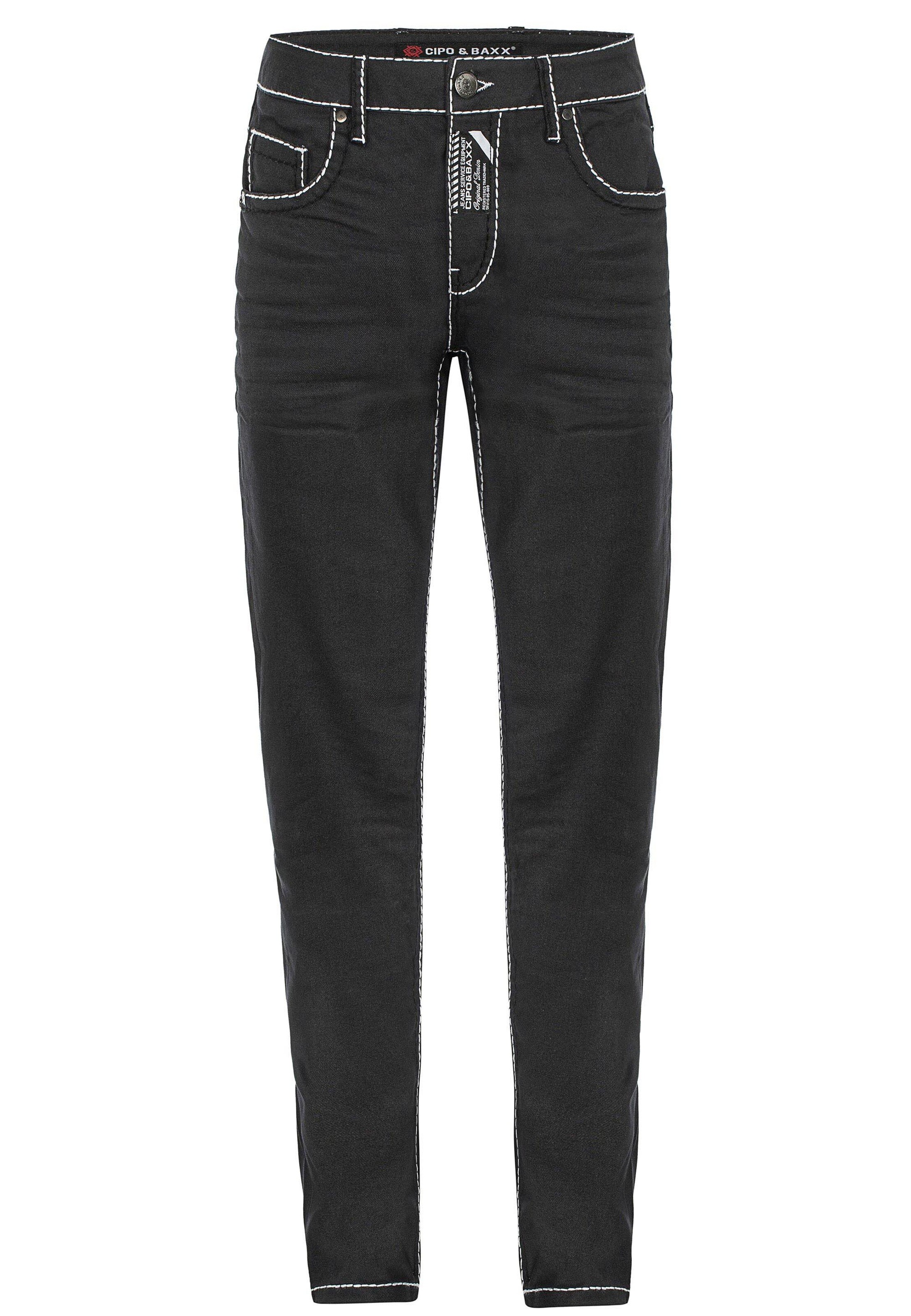 Regular Jean CIPO & BAXX en noir : devant