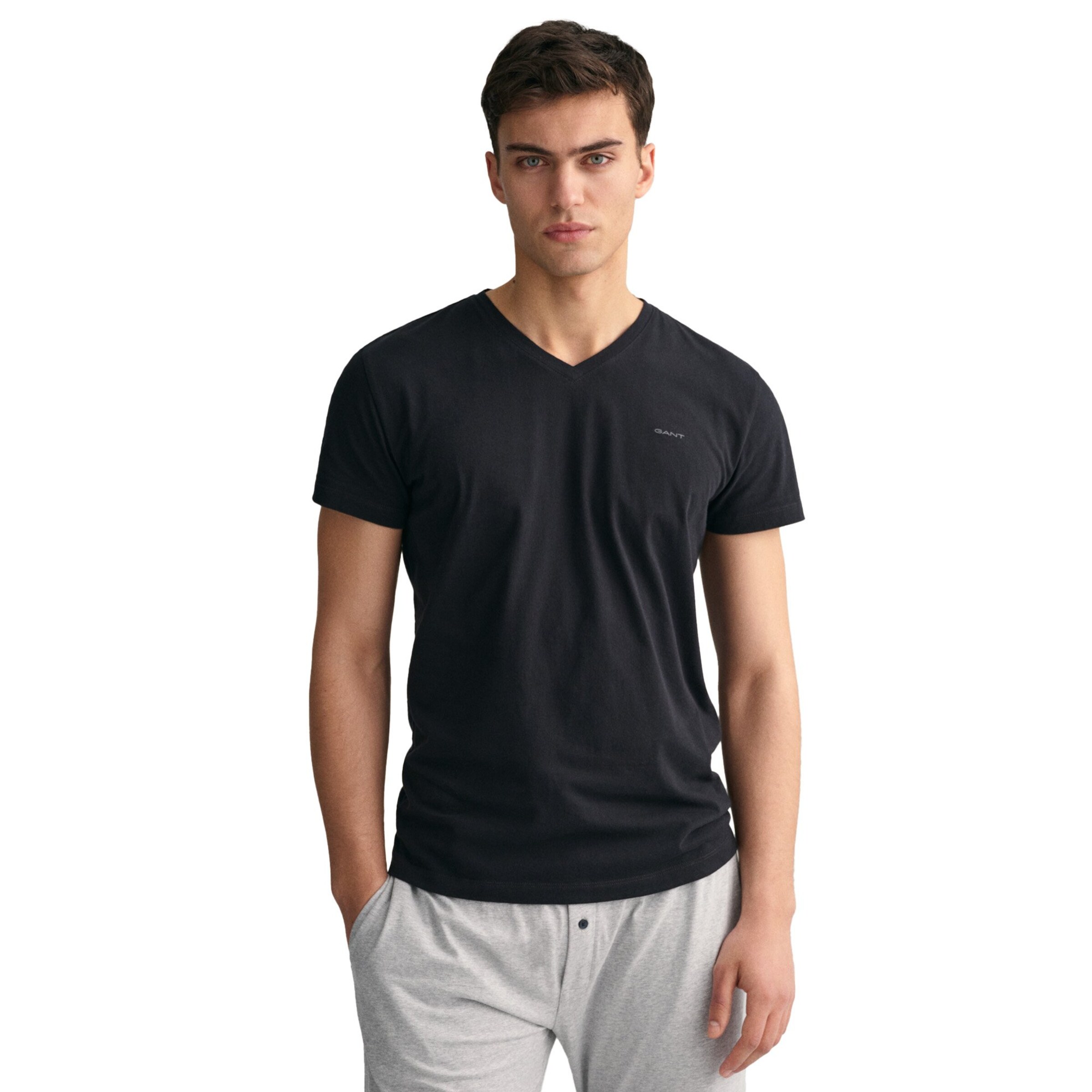 T-Shirt GANT en noir : devant