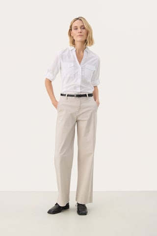 Wide Leg Pantalon 'Belme' Part Two en blanc