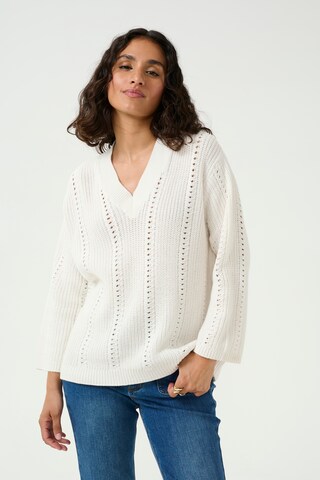 Pull-over 'Lorri' Kaffe en blanc : devant