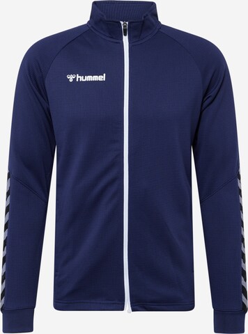 Hummel Trainingsjack in Blauw: voorkant