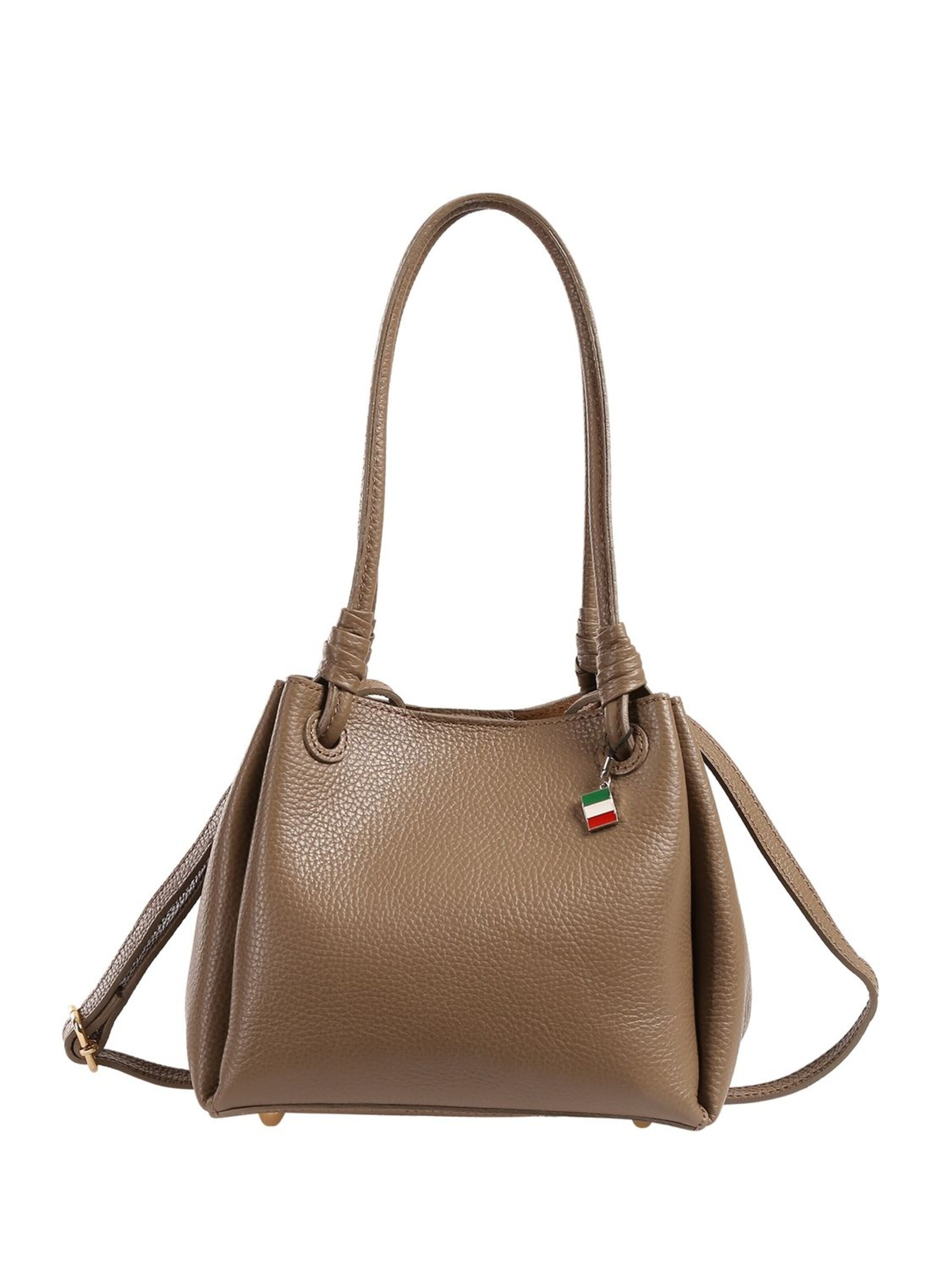 Borsa a spalla di Florence in beige: frontale
