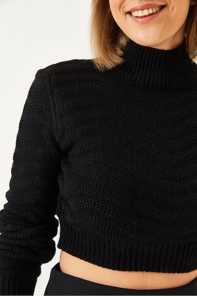 Bianco Lucci Pullover in XS-XL in schwarz, Produktansicht