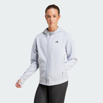 ADIDAS PERFORMANCE Αθλητική ζακέτα φούτερ σε γκρι: μπροστά