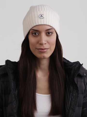 CASH-MERE.CH Beanie in White: front