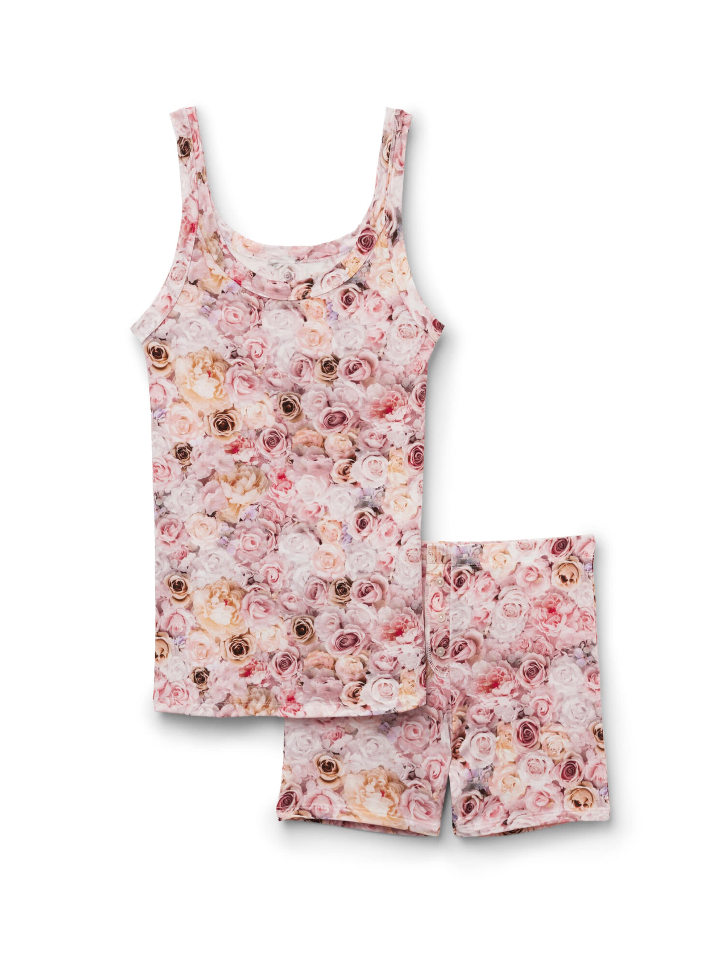 INTIMISSIMI Kurzer Pyjama 'I Bloom for You' in Pink: Vorderseite