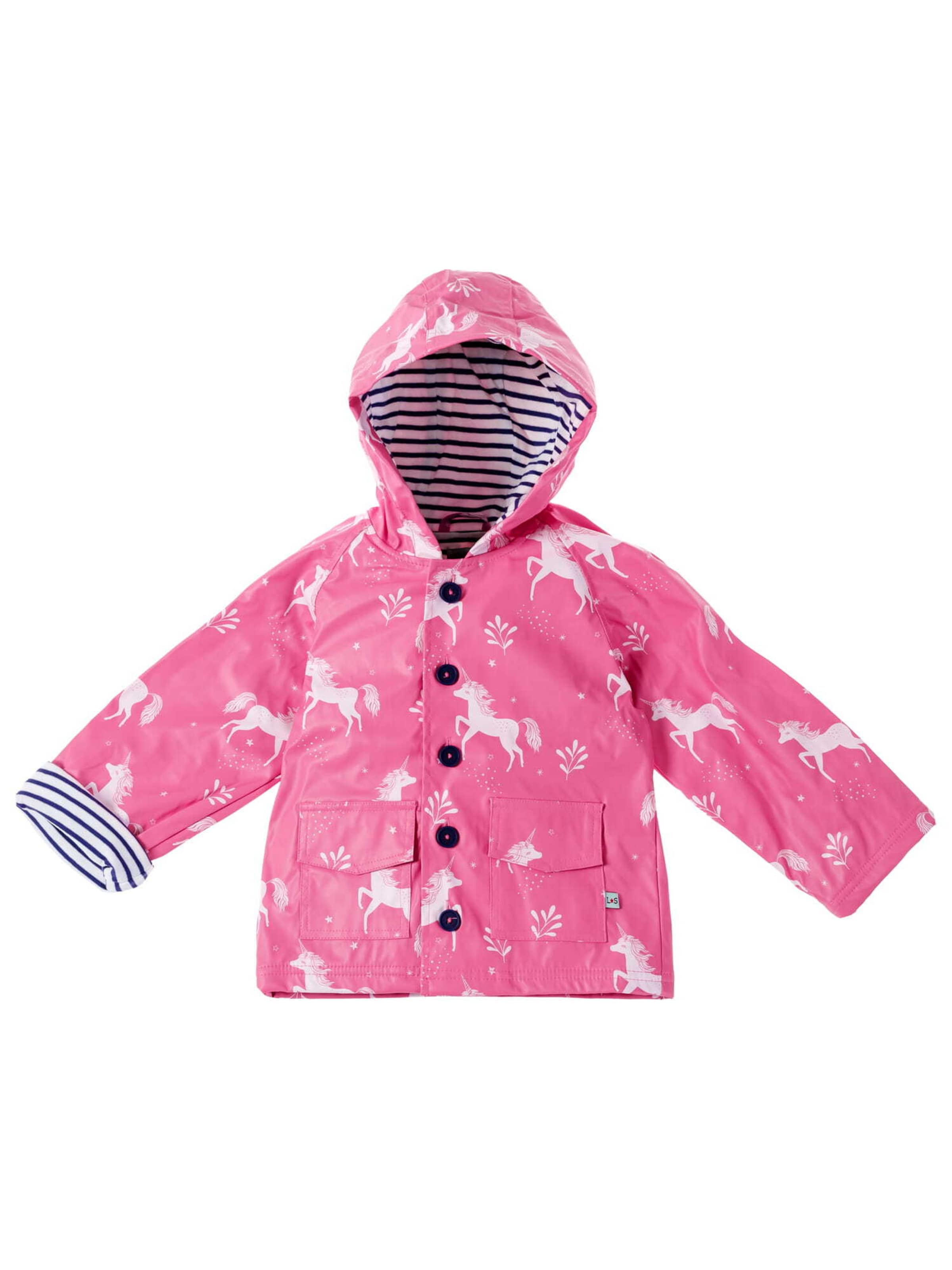 Lilly and Sid Regenjacke 'Einhorn' in Pink: Vorderseite