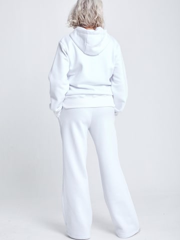 évasé Pantalon de sport 'Cotton Sweatpants' SPORTKIND en blanc