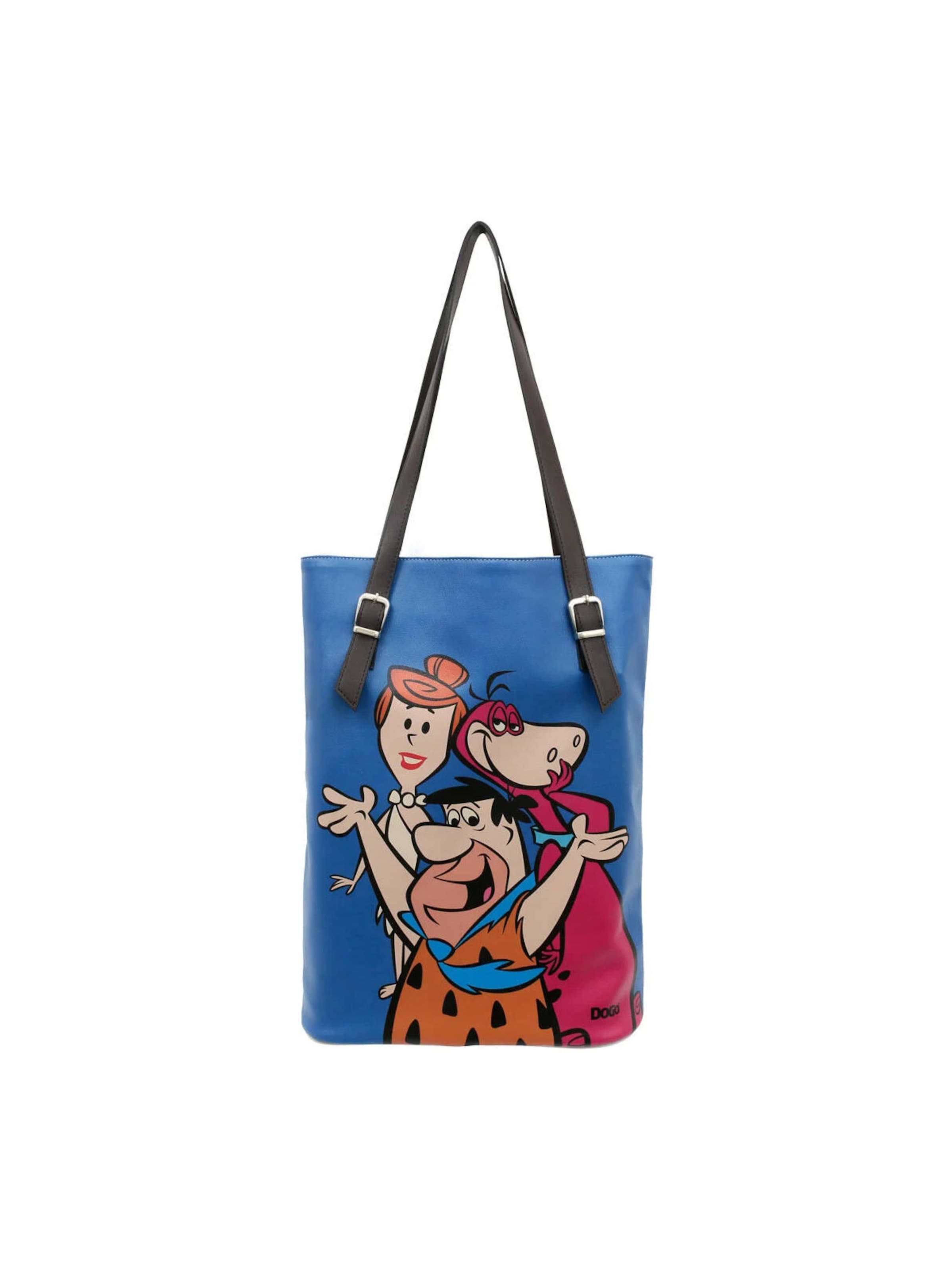 DOGO Umhängetasche 'DOGO Umhängetasche Tall Bag - Family Rocks'‌‌ in Blau: Vorderseite