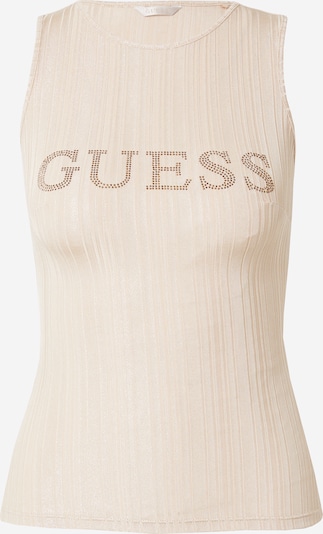 GUESS Haut 'CRISTINA' en beige / or, Vue avec produit