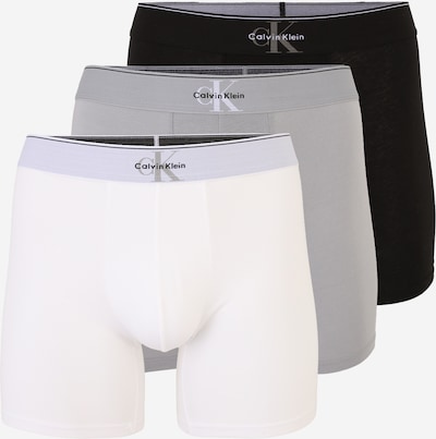 S dydžio Boxer trumpikės iš Calvin Klein Underwear, spalva – pilka / juoda / balta, Prekių apžvalga