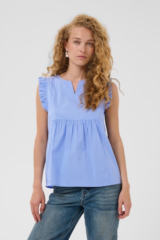 CULTURE - Blusa 'Veda Ebony' en azul: frente