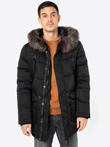 Superdry Parka zimowa 'Chinook' w kolorze czarny: przód