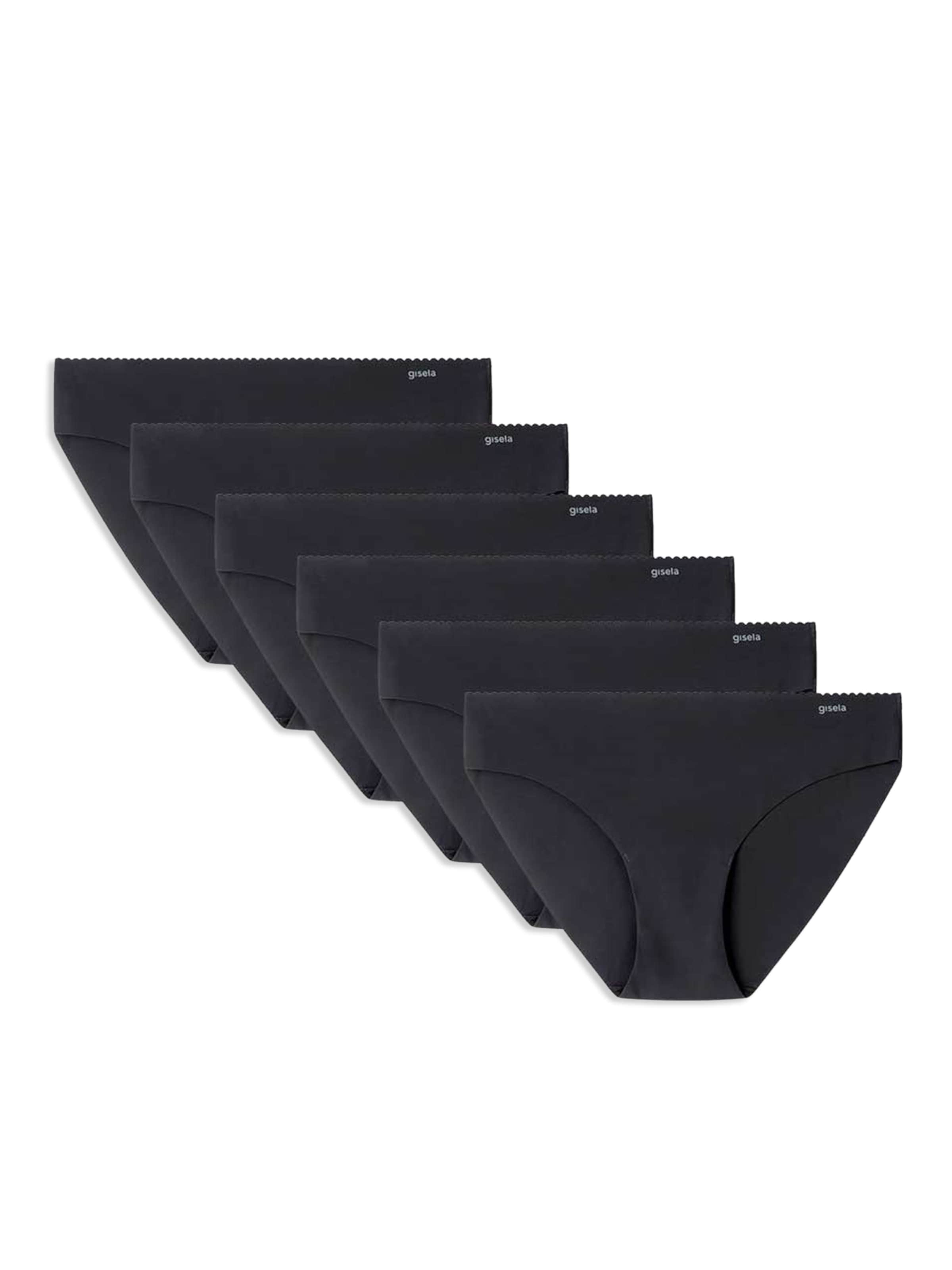 Gisela - Cueca ' 6 ' em preto: frente