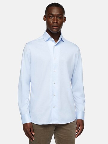 Coupe regular Chemise Boggi Milano en bleu : devant