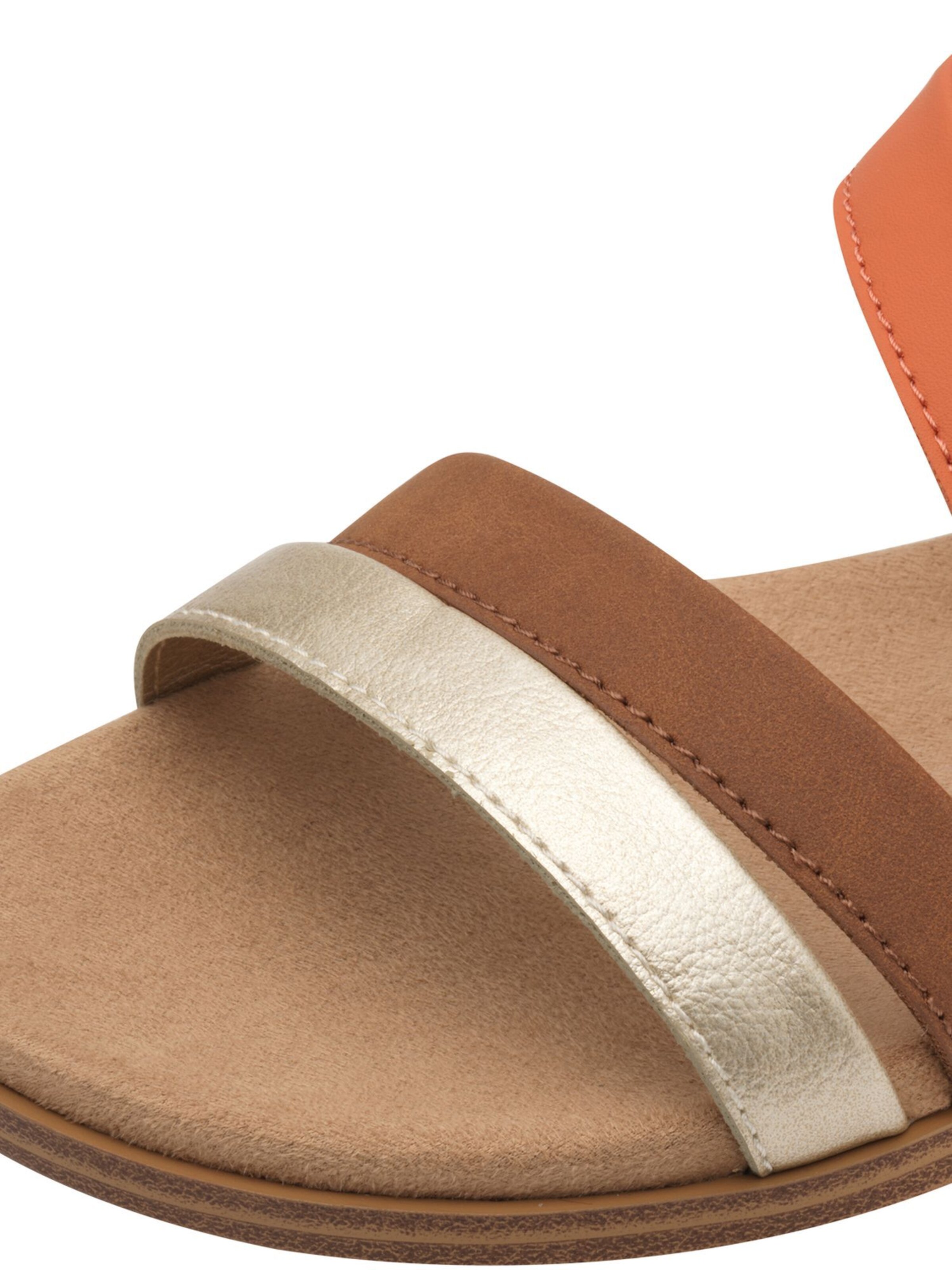 s.Oliver Strap Sandals in Orange