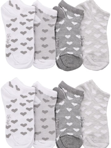 Reslad Füßlinge 'Füßlinge Sneakersocken 8er PACK' in Grau