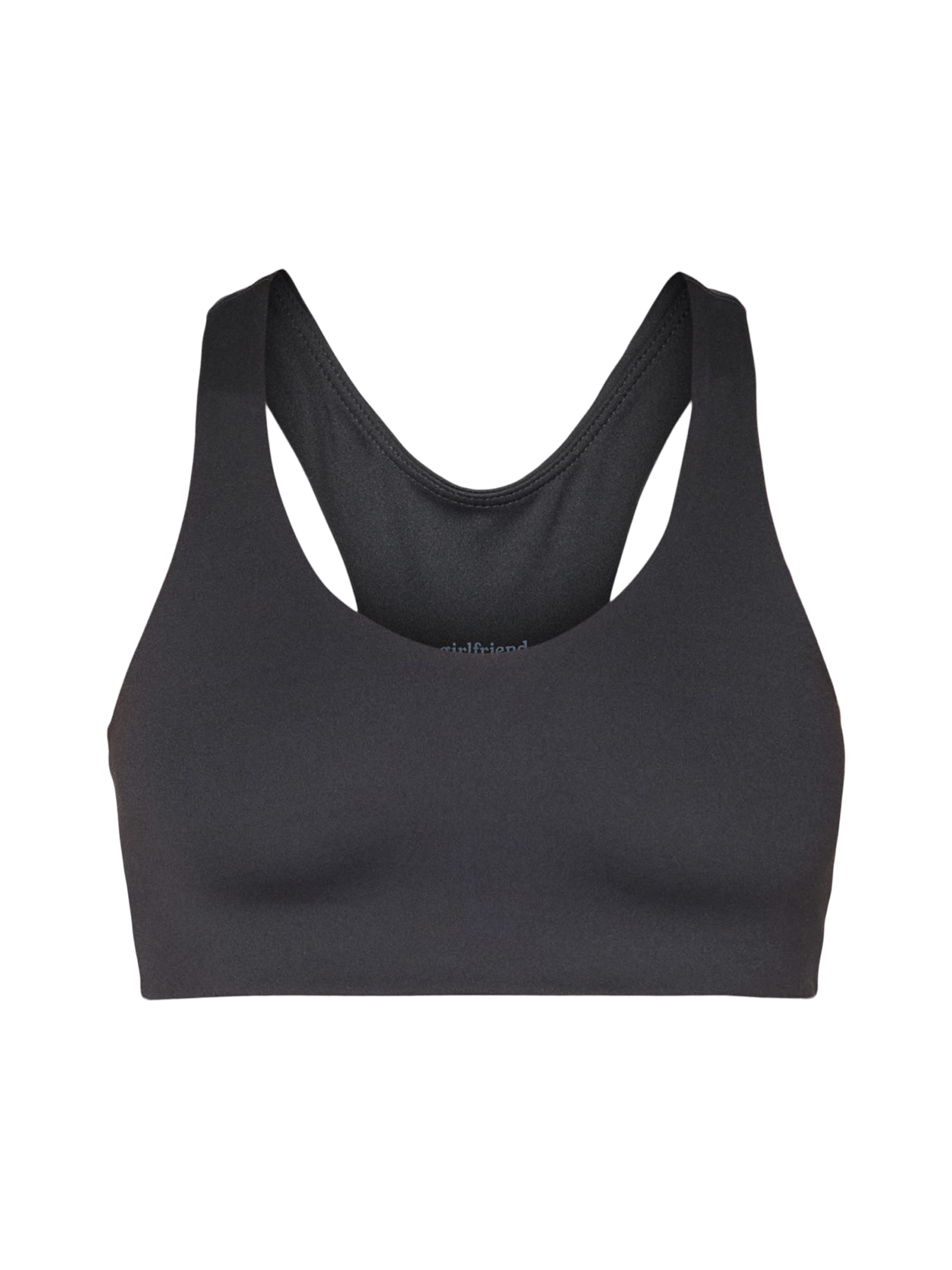 Girlfriend Collective Bygelfri Sportbehå 'Float Lola' i svart: framsida