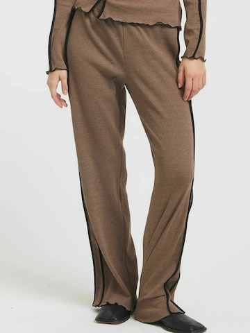 Résumé Zvonové kalhoty Kalhoty 'Ciara' – hnědá: přední strana