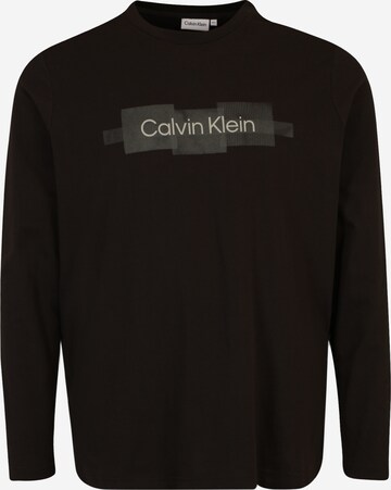 Calvin Klein Big & Tall Majica | črna barva: sprednja stran