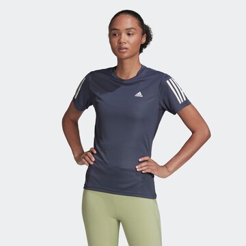 mėlyna ADIDAS SPORTSWEAR Sportiniai marškinėliai 'Own the Run': priekis