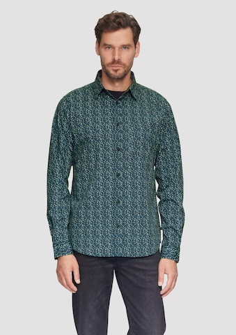 s.Oliver Slim fit Button Up Shirt in Green: front