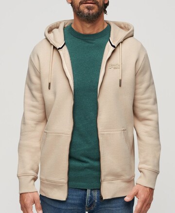 Veste de survêtement 'Essential' Superdry en beige